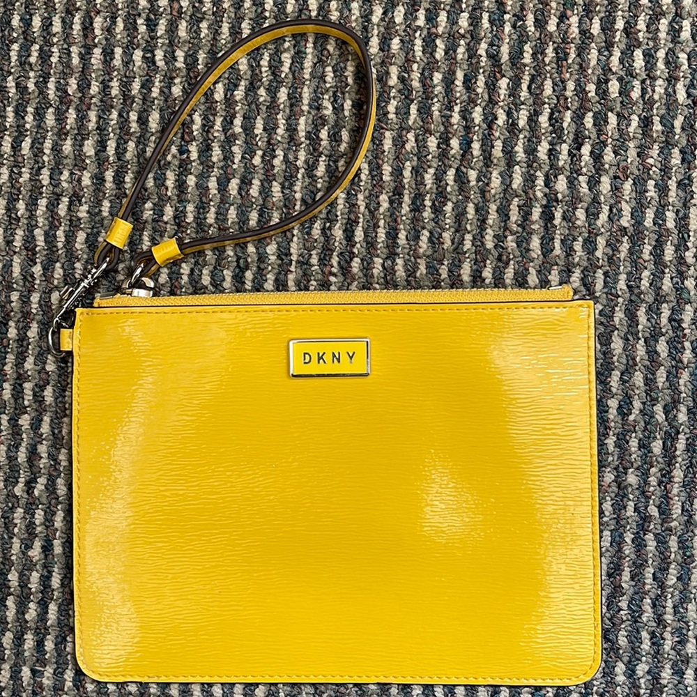 DKNY Gigi Wristlet Clutch Wallet, yellow. $20